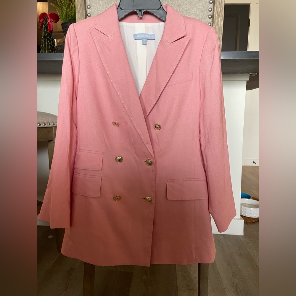 ANTONIO MELANI Coral Double-Breasted Blazer
